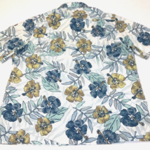 CROFT &amp; BARROW Hawaiian Shirt Mens XL Blue Short Sleeve Printed Floral - $11.64