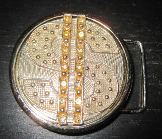 Novelty GANGSTER THUG Bling Bling Spinning Dollar Symbol Gold Tone Belt ... - $34.99