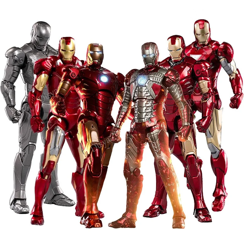Zd Toys Led Light Iron Man MK1 MK2 MK3 MK4 MK5 MK6 MK7 MK43 MK50 7&quot; Movie Action - £48.44 GBP+