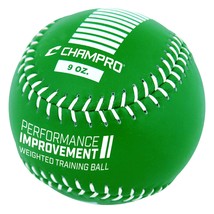 CHAMPRO Weighted Training Softballs - Leather Cover, Kelly Green, 9 oz.,... - $36.99