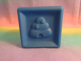 Disney Winnie The Pooh Rubber Squeak Baby&#39;s First Stacking Block Blue - £1.85 GBP