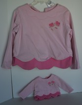 bitty baby by American Girl Girls Top Size Large, Matching Dolls Top Pink, Scall - $19.79
