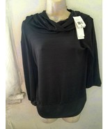 ADIDAS PERFORMANCE LADIES TWIST 3/4 SLEEVE TOP SIZE XS BLACK BRAND NEW - $15.07 CAD
