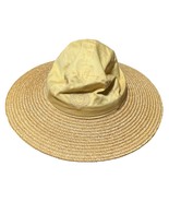 Liz Claiborne Womens Straw &amp; Cotton Sun Hat Vintage - $32.89 CAD