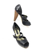Steven by Steven Madden Womens Jubiley Black Leather Platform Heels, Siz... - $19.55
