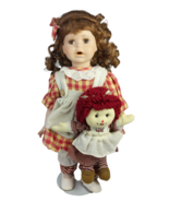 TL Toys Raggedy Ann Porcelain Doll with Stuffed Doll  16 inch Bisque Por... - £25.86 GBP
