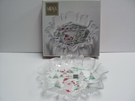 NEW Mikasa Holiday Landscape Decorative Bon Bon Serving Dish 9 1/2&quot; Christmas - £13.35 GBP