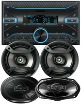 2x Pioneer 6x9" & 2x 6.5 Speakers + 2DIN USB SD Bluetooth Digital Media Receiver - $188.99