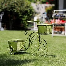 Tricycle Plant Stand Flower Pot Holder Terrace Nostalgic Bicycle Home Garden... - £56.37 GBP