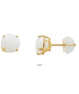10K Gold Gemstone Earrings Opal - £30.27 GBP