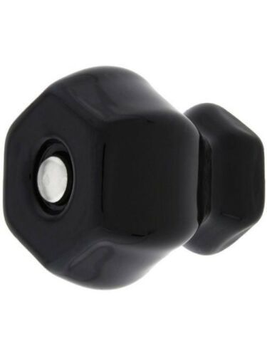 1 Depression Glass Cabinet Knobs Black Milk Glass Vintage Restoration - $6.57