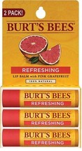 Lip Balm Refreshing with Pink Grapefruit 3  Pack / 0.15 oz each Balm Burt&#39;s Bees - £17.13 GBP