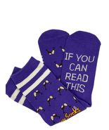 Funny Purple Socks &quot;If You Can Read This Bring Me Wine&quot; NWOT - €6,58 EUR