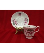 Queen&#39;s Fuchsia Snowcap Designed By J.W Bradley Bone China Tea Cup &amp; Sau... - $20.21 CAD