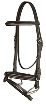 Da Vinci Plain Raised Padded Event/Dressage Combo Bridle with Reins - £68.73 GBP