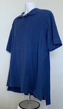 Duluth Trading Co Polo Shirt Short Sleeve Mens Large Bright Blue Cotton - £22.85 GBP