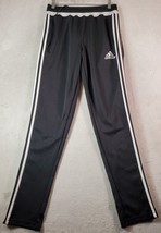 adidas Track Pants Youth Size XL Black Pockets Elastic Waist Drawstring Logo - £12.77 GBP