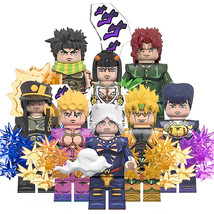 8Pcs JoJo&#39;s Bizarre Adventure Minifigures Bruno Buccellati Dio Jotaro Mi... - £18.00 GBP