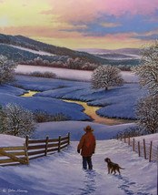 Rise and Shine John Sloane Winter Snow Fridge Magnet 3&#39;&#39;x3.75&quot; NEW - £2.84 GBP