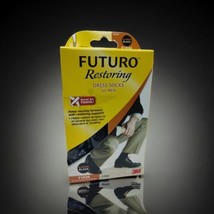 Futuro Support Socks Men&#39;s Dress Socks Black Firm X-Large 20-30mm Compre... - $11.75