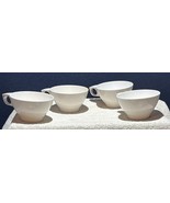 4 Vintage Boontonware Melamine 6203-8 Somerset White Coffee Cups - $4.95