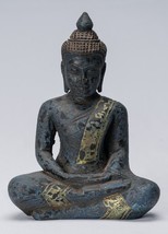 Antik Khmer Stil Holz Sitzende Statue Dhyana Meditation Mudra - - £117.03 GBP