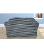 Sofa Stretch Slipcover Polyester Spandex Fabric Water Repellent Gray - £13.79 GBP