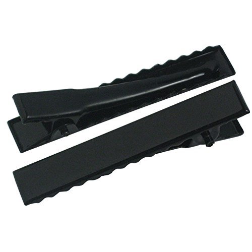 Bluemoona 50 PCS - 55MM 2 1/8" Square Alligator Teeth Hair Clips Prong cusp Clip