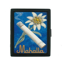 Vintage Swiss Brand Cigarette Ad Small Black Case Card Money Holder - $252.62 MXN