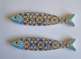 2 x Ceramic Sardine Portuguese / Traditional Magnetic Sardine Ceramic - $14.35