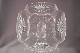 Vintage Kitchen Glass Anchor Hocking American Prescut Egg Plate Relish Tray - £36.01 GBP