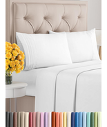 Queen Size 4 Piece Sheet Set - Comfy Breathable &amp; Cooling Sheets - Hotel... - $44.71