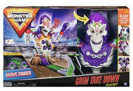 Monster Jam Grim Take-down Playset Featuring Exclusive 1:64 Scale Die-Cast Grave - £155.80 GBP