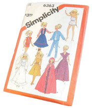 Simplicity Barbie Doll Darci Clothing 6363 Sewing Pattern Vintage Rompers Pants - £7.64 GBP