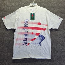 Rare VTG CHAMPION Summer Olympics Atlanta 1996 Running Flag T Shirt 90s ... - $31.45