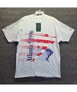 Rare VTG CHAMPION Summer Olympics Atlanta 1996 Running Flag T Shirt 90s ... - £24.87 GBP