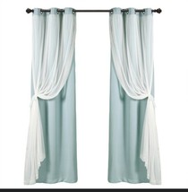 Lush Decor 95-in Blue Blackout Grommet Curtain Panel Pair 21T013361 - £43.52 GBP