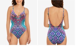 Vera Bradley Lake I Care Zoe Low Scoop Back One Piece Swimsuit S - $45.00