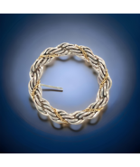 Tiffany &amp; Co Estate Circle Wreath Brooch 18k G + Silver TIF533 - €295,78 EUR