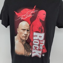 Dwayne The Rock Johnson WWE Graphic Print T-shirt Youth Size M Black - £15.55 GBP