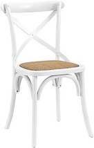 Elm Wood And Rattan Dining Chair In Rustic Modern Farmhouse Style From Modway - £127.08 GBP