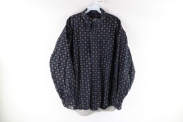 Vintage 90s Chaps Ralph Lauren Mens XL Faded Geometric Collared Button Shirt - £35.57 GBP