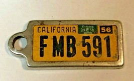 1956 California FMB 591 Disabled American Veteran Mini License Plate Key Chain - £19.70 GBP