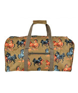 Horse Design Heavy Polyester Canvas 22&quot; Duffel Bag Horse Lovers Duffle L... - £19.37 GBP