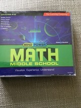 Mind Power Math Middle School PC Win/MAC 4 CD&#39;s Set - Basic, Pre Alg and Algebra - £11.87 GBP