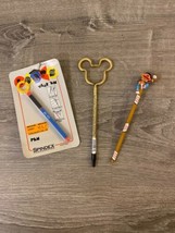 VTG 80s 90s Pen / Pencil Lot Of 3 Topper Novelty Disney Sesame Street Loops - £15.85 GBP