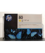 Genuine HP 80 Yellow 350mL Ink Cartridge C4848A DesignJet 1055cm 1000 1050C - $17.41