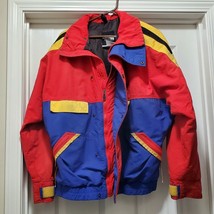 Vintage The North Face Vertical Color Block Full Zip Gore Tex Jacket Men... - £109.34 GBP
