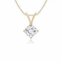 ANGARA Natural Diamond V-Bale Pendant Necklace in 14K Gold (GVS2, 0.25 Ctw) - £554.95 GBP