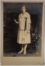 RPPC Young Woman With Certificate c1930 Postcard G25 - £3.89 GBP